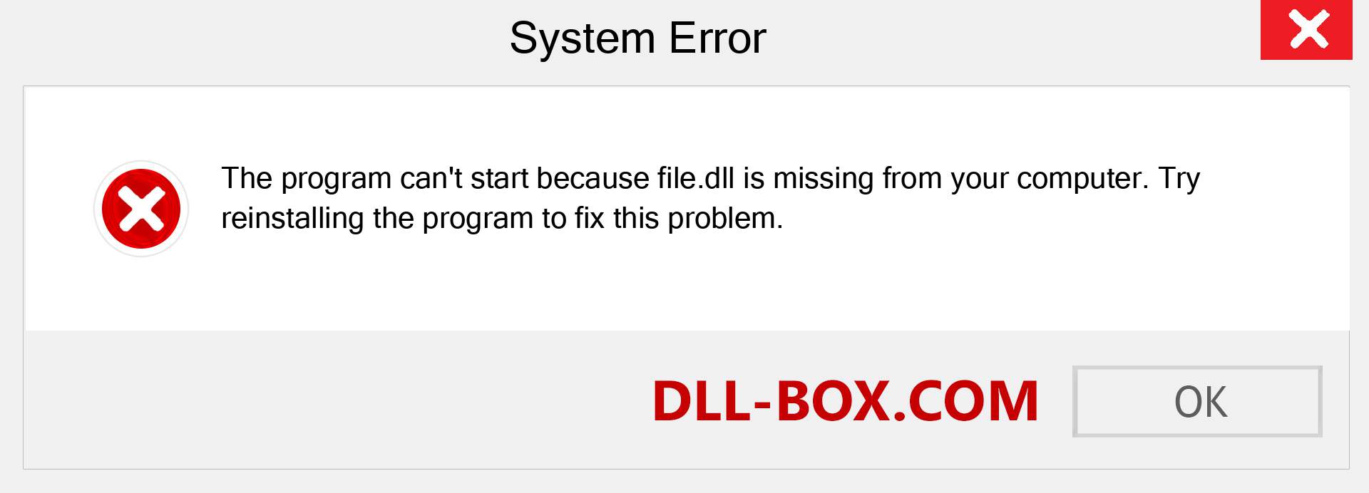  file.dll file is missing?. Download for Windows 7, 8, 10 - Fix  file dll Missing Error on Windows, photos, images